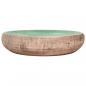 Preview: Aufsatzwaschbecken Grün und Braun Oval 59x40x15 cm Keramik