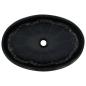 Preview: Aufsatzwaschbecken Schwarz Oval 59x40x15 cm Keramik