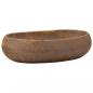 Preview: Aufsatzwaschbecken Braun Oval 59x40x15 cm Keramik