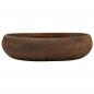 Preview: Aufsatzwaschbecken Braun Oval 59x40x15 cm Keramik
