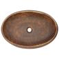 Preview: Aufsatzwaschbecken Braun Oval 59x40x15 cm Keramik