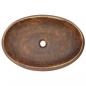 Preview: Aufsatzwaschbecken Braun Oval 59x40x15 cm Keramik
