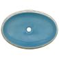 Preview: Aufsatzwaschbecken Mehrfarbig Oval 59x40x15 cm Keramik