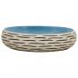 Preview: Aufsatzwaschbecken Mehrfarbig Oval 59x40x15 cm Keramik