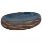 Preview: Aufsatzwaschbecken Braun und Blau Oval 59x40x15 cm Keramik