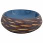 Preview: Aufsatzwaschbecken Braun und Blau Oval 59x40x15 cm Keramik