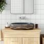 Preview: Aufsatzwaschbecken Braun und Blau Oval 59x40x15 cm Keramik