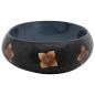 Preview: Aufsatzwaschbecken Schwarz und Blau Oval 59x40x15 cm Keramik