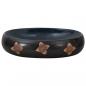 Preview: Aufsatzwaschbecken Schwarz und Blau Oval 59x40x15 cm Keramik