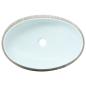 Preview: Aufsatzwaschbecken Grau und Blau Oval 59x40x15 cm Keramik