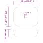 Preview: Aufsatzwaschbecken Grau Rechteckig 48x37,5x13,5 cm Keramik