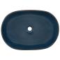 Preview: Aufsatzwaschbecken Braun und Blau Oval 59x40x14 cm Keramik
