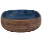 Preview: Aufsatzwaschbecken Braun und Blau Oval 59x40x14 cm Keramik