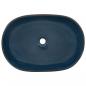 Preview: Aufsatzwaschbecken Braun und Blau Oval 59x40x14 cm Keramik