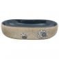 Preview: Aufsatzwaschbecken Sandfarben Blau Oval 59x40x14 cm Keramik