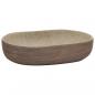 Preview: Aufsatzwaschbecken Sandfarben Braun Oval 59x40x14 cm Keramik