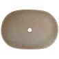 Preview: Aufsatzwaschbecken Sandfarben Braun Oval 59x40x14 cm Keramik