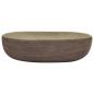 Preview: Aufsatzwaschbecken Sandfarben Braun Oval 59x40x14 cm Keramik