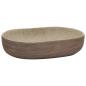 Preview: Aufsatzwaschbecken Sandfarben Braun Oval 59x40x14 cm Keramik