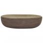 Preview: Aufsatzwaschbecken Sandfarben Braun Oval 59x40x14 cm Keramik