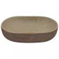 Preview: Aufsatzwaschbecken Sandfarben Braun Oval 59x40x14 cm Keramik