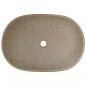 Preview: Aufsatzwaschbecken Sandfarben Braun Oval 59x40x14 cm Keramik