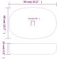 Preview: Aufsatzwaschbecken Sandfarben Braun Oval 59x40x14 cm Keramik