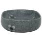 Preview: Aufsatzwaschbecken Blau Oval 59x40x14 cm Keramik