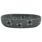 Preview: Aufsatzwaschbecken Blau Oval 59x40x14 cm Keramik