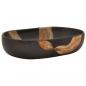 Preview: Aufsatzwaschbecken Schwarz Oval 59x40x14 cm Keramik
