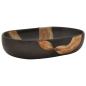 Preview: Aufsatzwaschbecken Schwarz Oval 59x40x14 cm Keramik