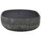 Preview: Aufsatzwaschbecken Grau und Schwarz Oval 59x40x14 cm Keramik