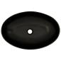 Preview: Aufsatzwaschbecken Schwarz Blau Oval 56,5x36,5x13,5 cm Keramik