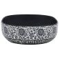 Preview: Aufsatzwaschbecken Schwarz und Blau Oval 59x40x14 cm Keramik