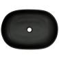 Preview: Aufsatzwaschbecken Schwarz und Blau Oval 59x40x14 cm Keramik
