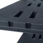 Preview: Lagerregal Schwarz 220 kg 90 x 40 x 138 cm Kunststoff