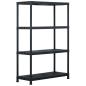 Preview: Lagerregale 2 Stk. Schwarz 220 kg 90 x 40 x 138 cm Kunststoff