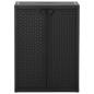 Preview: Gartenschrank Schwarz 65x45x88 cm PP Rattan-Optik