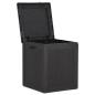 Preview: Garten-Aufbewahrungsbox 90 L Schwarz PP Rattan