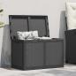 Preview: Garten-Aufbewahrungsbox 180 L Schwarz PP Rattan