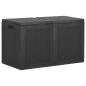 Preview: Garten-Aufbewahrungsbox 180 L Schwarz PP Rattan