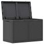Preview: Garten-Aufbewahrungsbox 180 L Schwarz PP Rattan