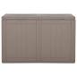 Preview: Garten-Aufbewahrungsbox 180 L Braun PP-Holzoptik