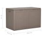 Preview: Garten-Aufbewahrungsbox 180 L Braun PP-Holzoptik