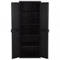 Preview: Gartenschrank Schwarz 65x45x172 cm PP Rattan
