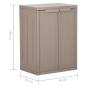 Preview: Gartenschrank Braun 65x45x88 cm PP Holz-Optik