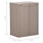 Preview: Gartenschrank Braun 65x45x88 cm PP Holz-Optik