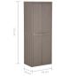 Preview: Gartenschrank Braun 65x45x172 cm PP Holz-Optik