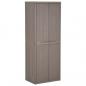 Preview: Gartenschrank Braun 65x45x172 cm PP Holz-Optik