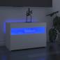 Preview: ARDEBO.de - TV-Schrank mit LED-Leuchten Weiß 60x35x40 cm